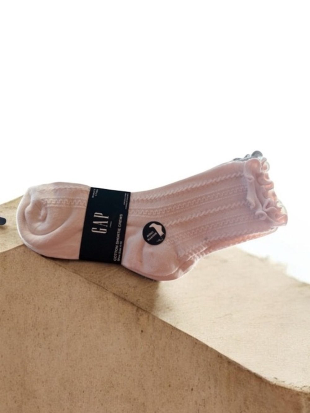 GAP Blush beige Socks 5 pairs raffle top. Cotton blend